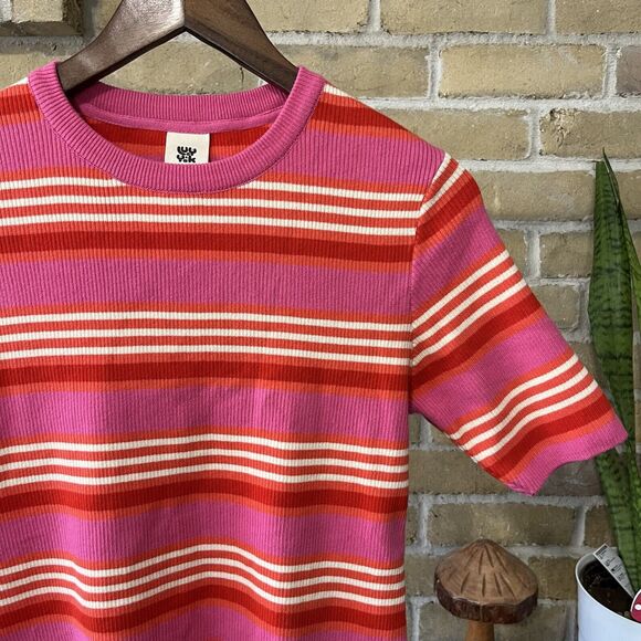 Lucy & Yak striped ribbed tee. NWOT - Picture 2 of 5